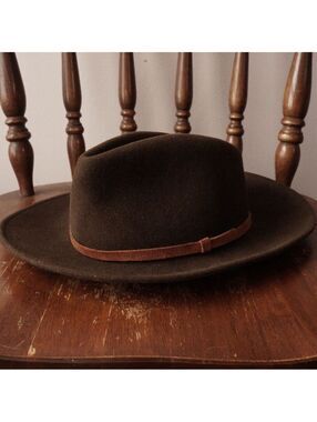 Vintage Sierra Club Brown Wool Fedora Hat Small